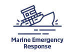 Marine emergency response & salvage icon